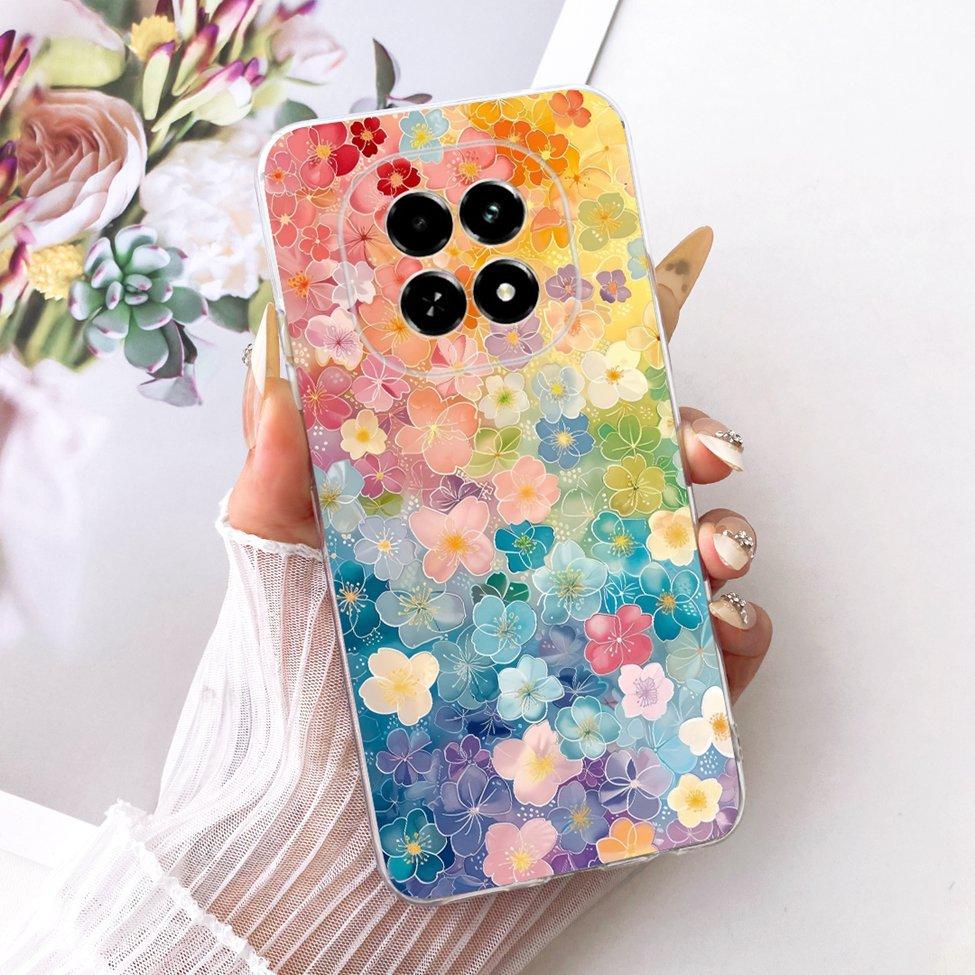 Transparent For Realme V60 RMX3995 V60S RMX3996 Cover For Realme V60 Case Cute Cat Fashion Butterfly Funny Painted Casing