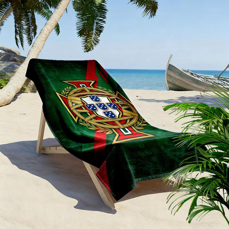 Portuguese Heritage Emblem beach towel Outdoor camping Portable for travel Outdoor pool towel Absorbent bath towel swim beach towel