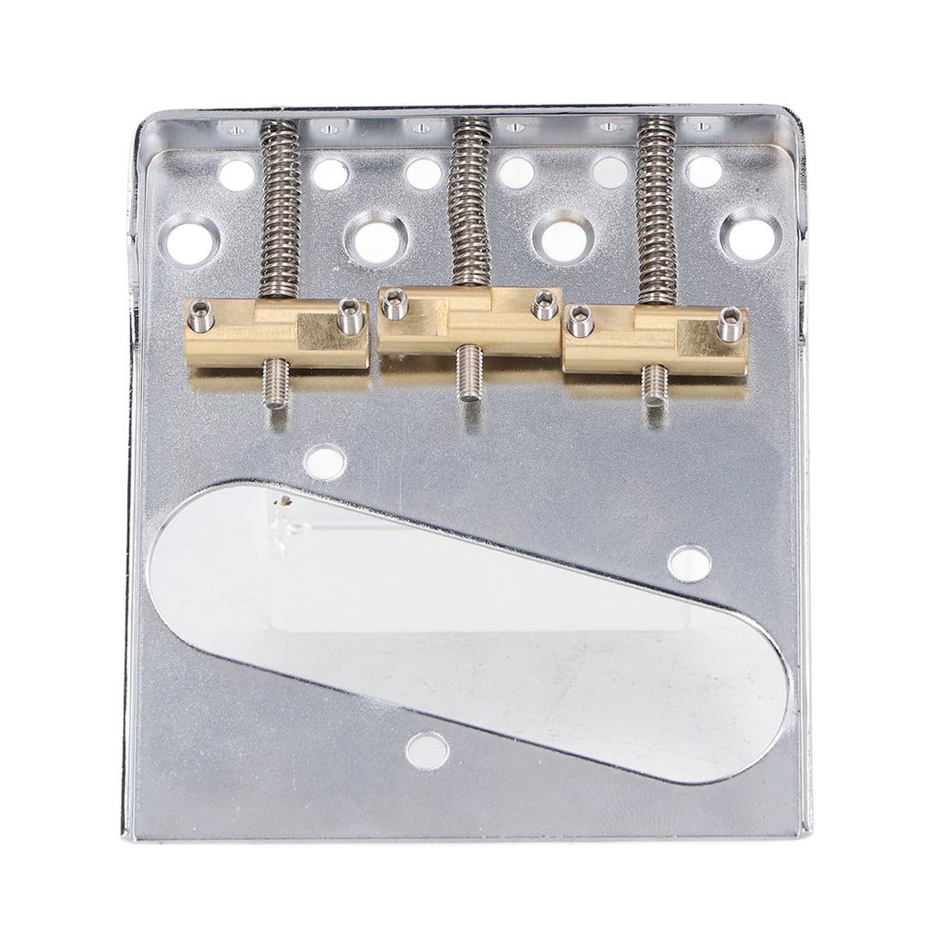 Guitar Bridge Tailpiece 3 Brass Saddles Bridge for Vintage  Telecaster Style Electric Guitar Par