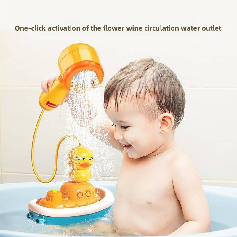 Игровой набор для купания с водяным колесом и фигуркой утенка для малышей