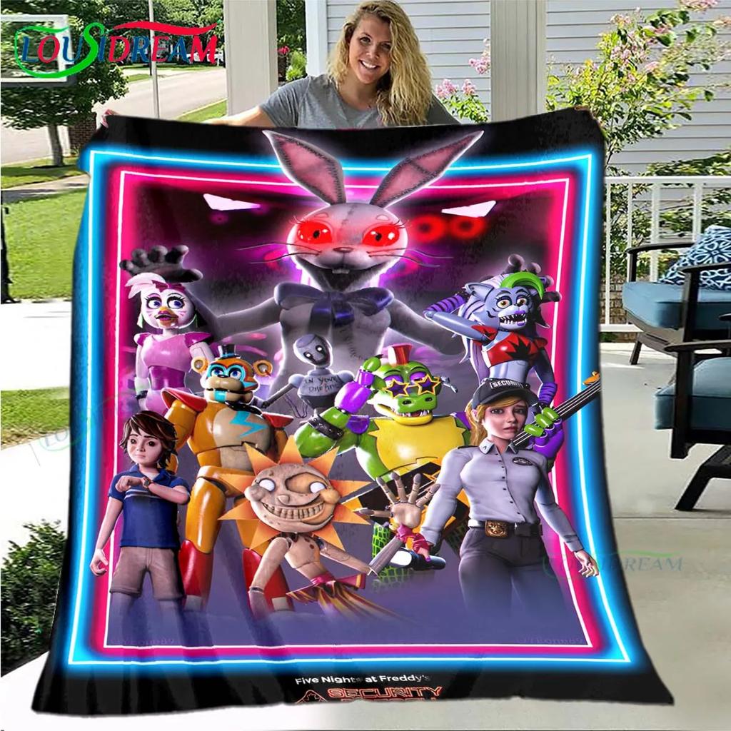 Горячие Персонажи Ужасов Узор Фланелевый Тонкий Плед Портативный Домашний Дорожный Офисный Плед для Игр во Время Обеденного Перерыва Подарок на День Рождения