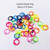 10 Multi-Color Stainless Steel Nose Rings & CBR Lip & Eyebrow Studs, C-Shaped Ear Bone Piercing Jewelry