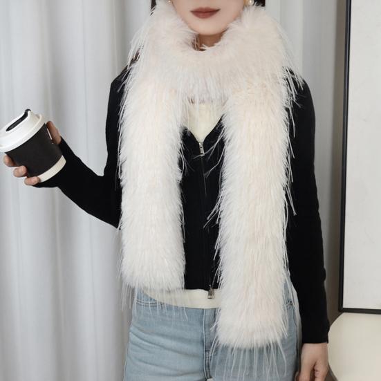 Women Scarf Solid Color Thickened Warm Winter Scarf Soft Touch Versatile Long Scarf Versatile Fashion Accessory