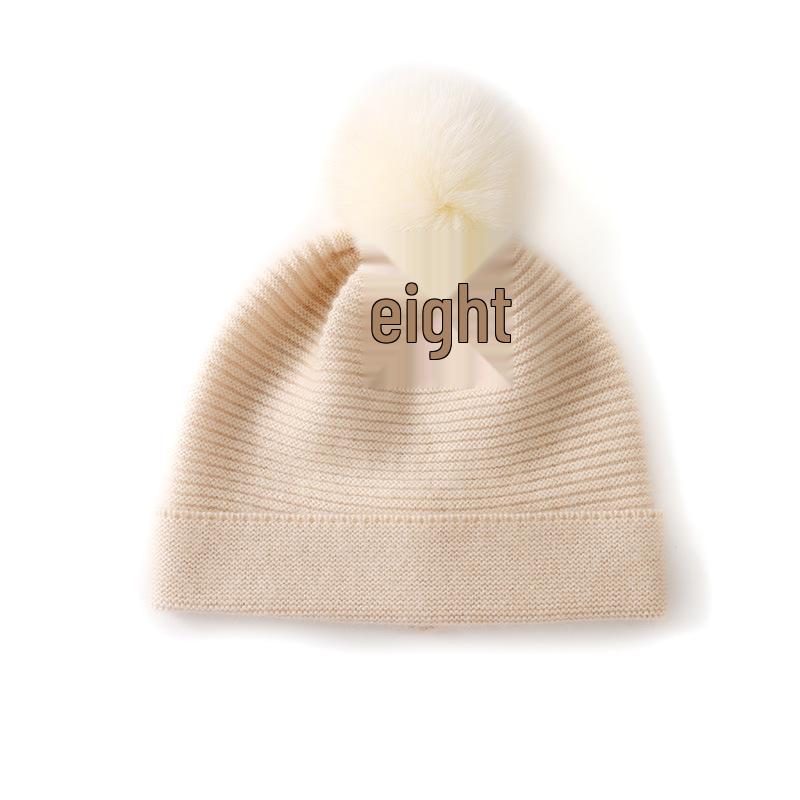 Роскошная вязаная шапка-бини из кашемира с помпоном и защитой ушей для мужчин и женщин - Утолщенная, однотонная, идеально подходит для осени и зимы