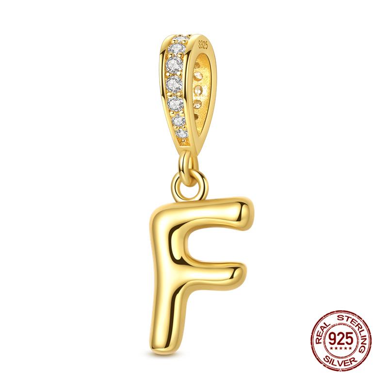 Новинка Оригинальные Шармы Медь 26 Золотых Букв А-Я Шарм-Бусина Подходит для Оригинального Браслета 3 мм для Женщин DIY Модная Бижутерия Подарок