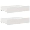 Under-bed Drawers 2 Pcs White 80x55x16 Cm Solid Pine Wood
