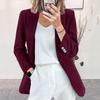 QICED Женские Винтажные Повседневные Однотонные Куртки и Пальто с Принтом Длинный Рукав Уникальный Дизайн
