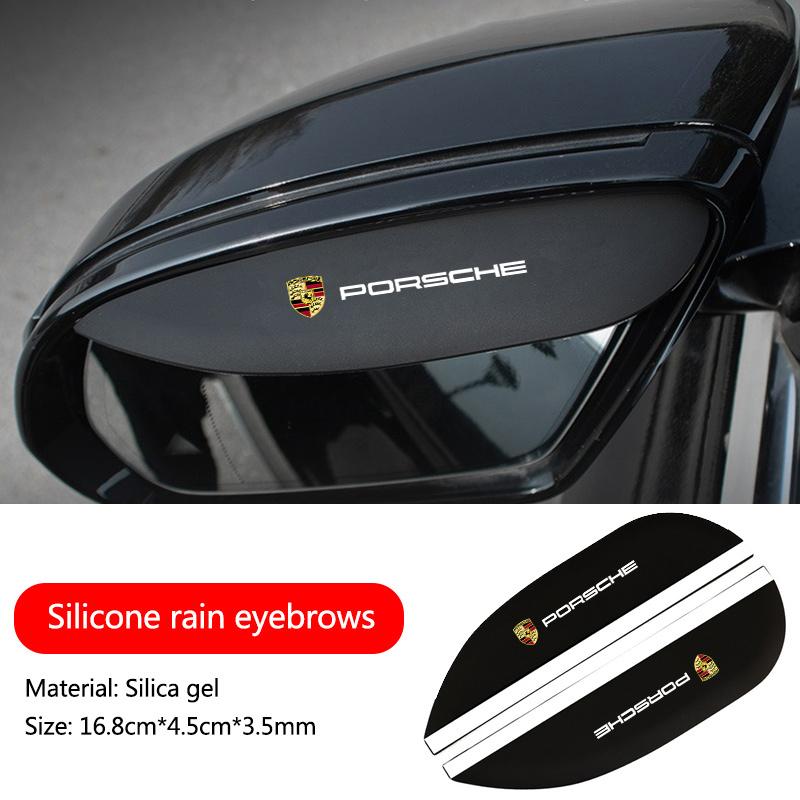 ACDOH1 New Car Rearview Mirror Rain Eyebrow Reversing Mirror Rain Shield For Porsche 911 Cayenne Macan Carrera 928 968 Panamera Boxster