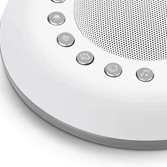 Sound Machine with 28 Soothing Sounds Adjustable Volume Rechargeable Compact Design White Noise Machine with Light