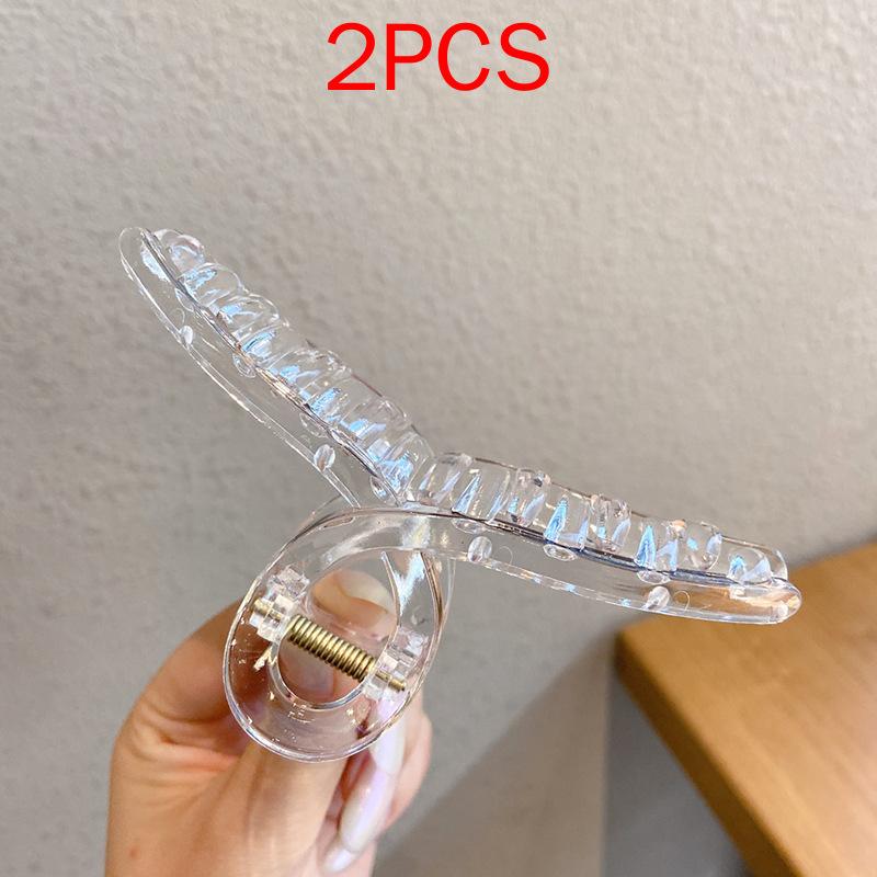 2 шт., комплект головных уборов премиум-класса, новые женские модные зажимы для волос, кофейные, черные, акриловые, большие заколки для волос, зажим для женщин, заколка, аксессуары для волос