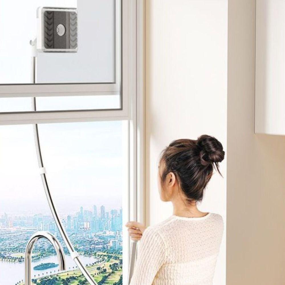 Серый очиститель для окон на высоких этажах, растягивающийся бытовой стеклоочиститель, инструмент для чистки окон, оконное стекло