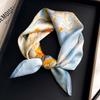 100% Pure Silk Scarf Women Neck Hair Foulard Luxury Bandana Square Headband Hijab Print Poncho Scarves Pashmina Bufanda Schal