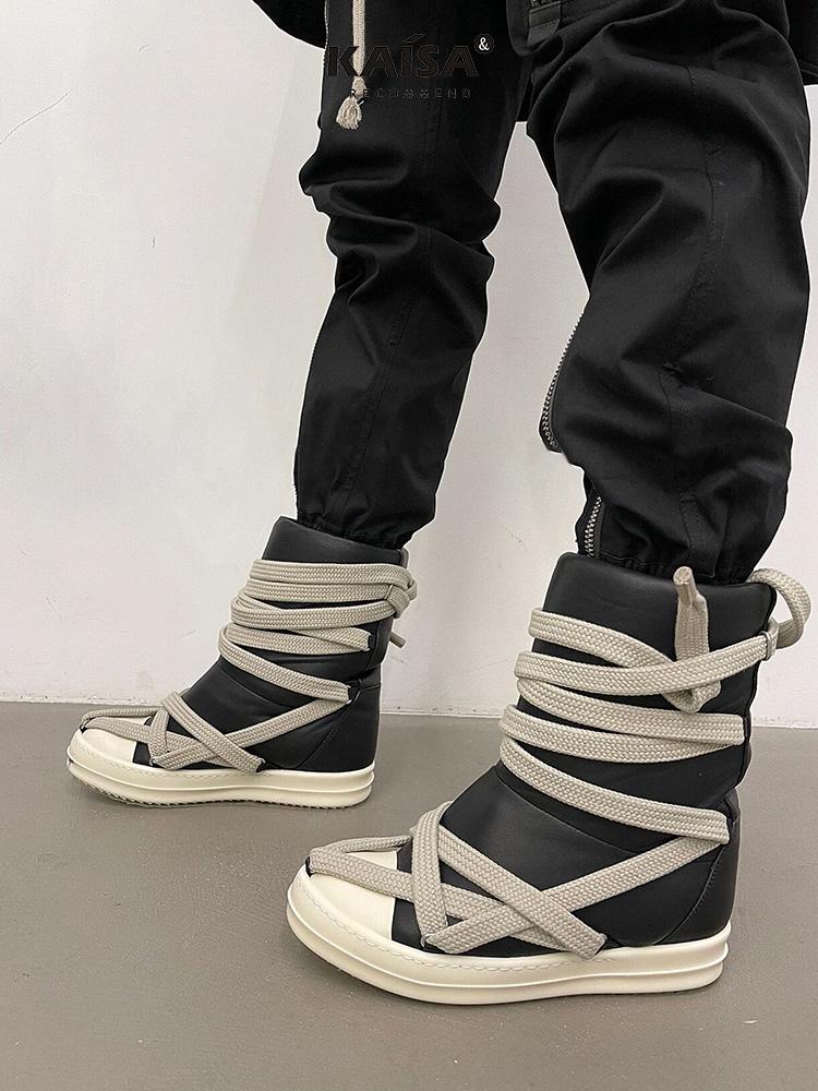 High Top Sneakers Platform Corss Tied Men's Casual Boot Shoes Women Sneakers Designed Causal Flats Ankle Botas Size 44