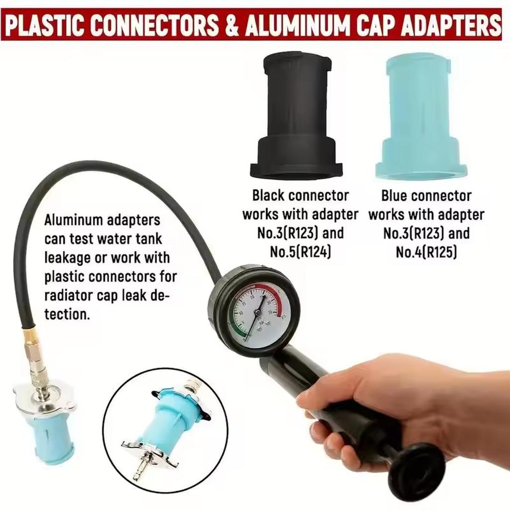 Инструмент для обнаружения утечек давления в автомобильном водяном баке Инструмент для вакуумной заправки антифризом/охлаждающей жидкостью Инструмент для изменения давления (14-18) задавать