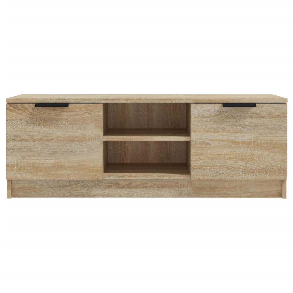 TV Cabinet in Sonoma Oak Finish 102 x 35 x 36.5 cm Particleboard