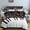 Music Music Note Bedding Set Quilt Cover Three-Piece Set Classical Music Melody Print Bed Set
