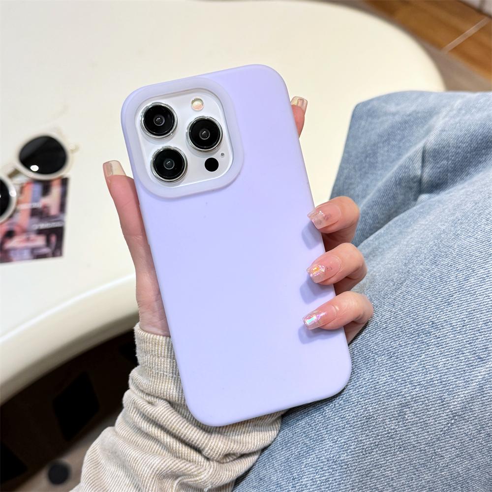 Роскошный Чехол из Жидкого Силикона Конфетного Цвета для iPhone 16 15 14 13 12 Pro Max Puls 11 Мягкий Ударопрочный Бампер Матовое Покрытие