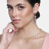 Traditional Pearl Necklace Set with Gold Plated Pearls and Studs for Women