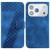 For iPhone 17 Pro Stand Case 7-Shaped Pattern Imprint Leather Phone Cover with Strap