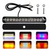 12 LED Strobe Warning Light  Police Lights Tail Lamp Led Side Light 18 Flashing Modes for Car Truck Light 12V 24V White Yellow