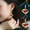 1 комплект женщин серьги-крючки ожерелье сердце роза кулон ювелирные изделия изысканные