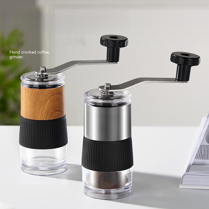 Домашняя кофеварка с функцией заваривания кофе Ручная кофемолка из нержавеющей стали Портативная кофемолка со съемной ручкой