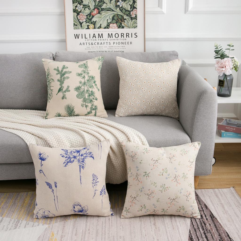 Чехол на одну наволочку 45X45 см, чехол для диванной подушки, маленький свежий чехол с принтом, чехол для подушки без сердечника