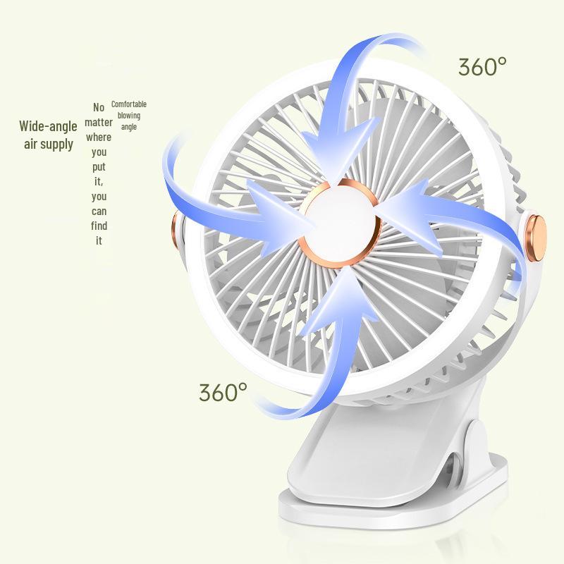 New Rechargeable USB Clip Fan: Wall-Mounted/Desktop for Dorms & Homes