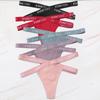 FINETOO 5 шт./компл. M-XL G-string Хлопковые женские трусики с перекрестными бретельками Femme Тонг Сексуальное кружевное белье с вырезами Трусы с надписью на поясе