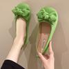 Новые зеленые балетки женские широкой посадки ортопедическая обувь женская удобные летние туфли-лоферы женская обувь складные мокасины