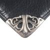 Very Good CHROME HEARTS Purse LNG SNGL FLD TIPS Single Fold Black Leather Mens Used