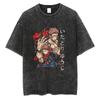 Anime Jujutsu Kaisen Satoru Gojo Graphic Printed Tshirt Mens and Womens Washed Tshirt High Quality Vintage Tshirt Tops