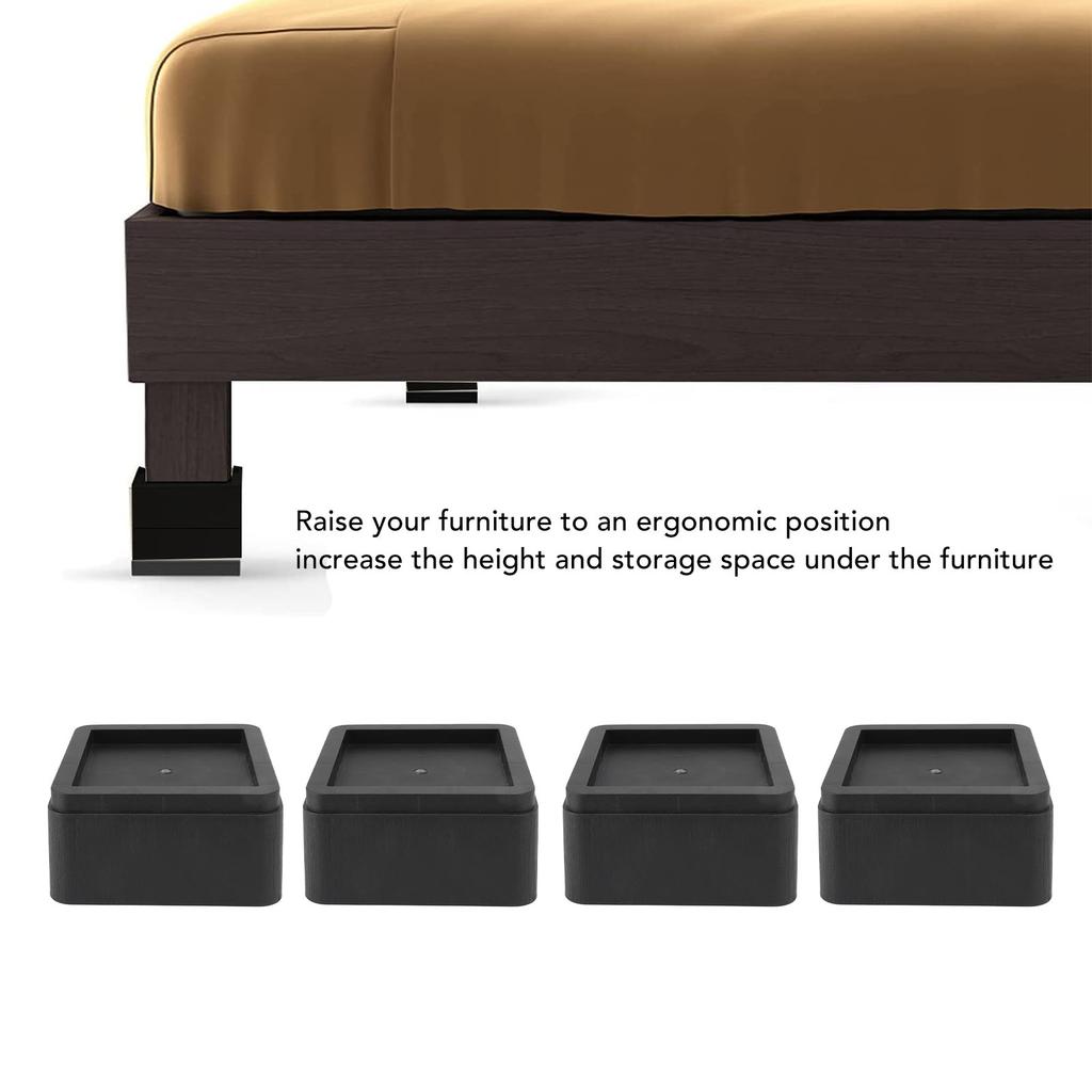 4-piece furniture riser, plastic riser pads, furniture riser by 2 inches for sofa, bed, table, robust and design for home and