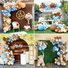 Balloon Garland - Unspecified - Light Blue Coffee Brown - Latex - Party Decoration - Romantic