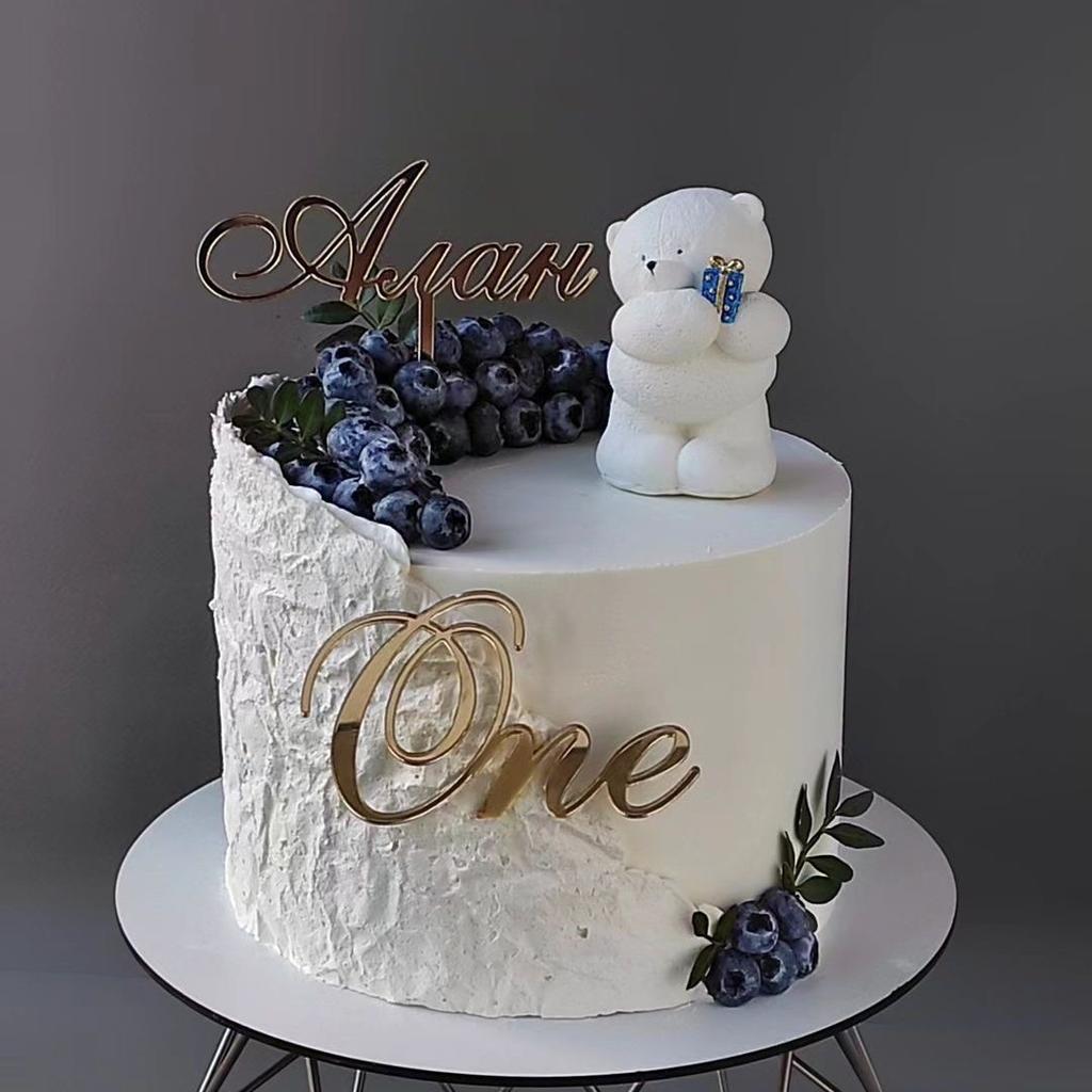 Украшение для торта на день рождения ONE, вставной знак для торта, акриловое украшение для торта, украшение для торта на первый день рождения, принадлежности для декора