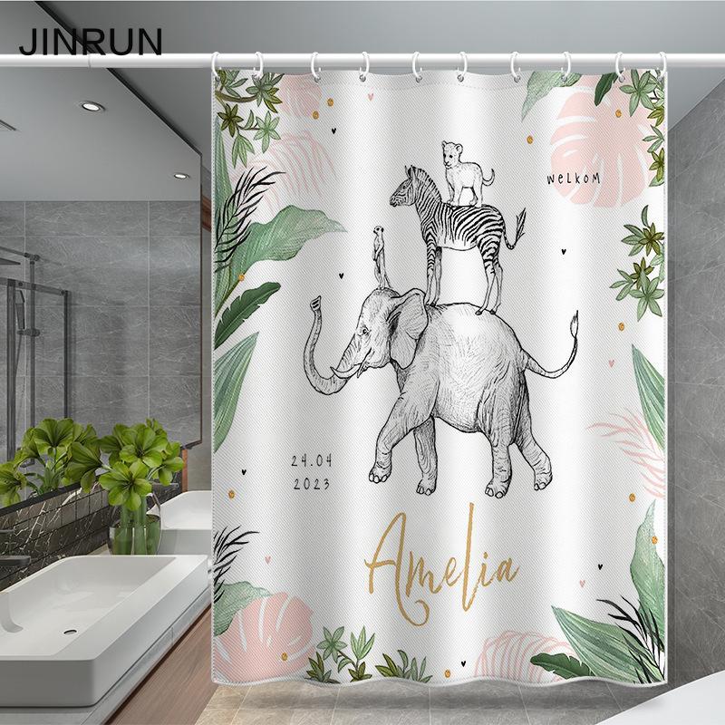 Bathroom Thickened Waterproof Curtain Mildew Proof Shower Curtain Shower Partition Curtain Shower Curtain Bathroom Curtain Free Perforation