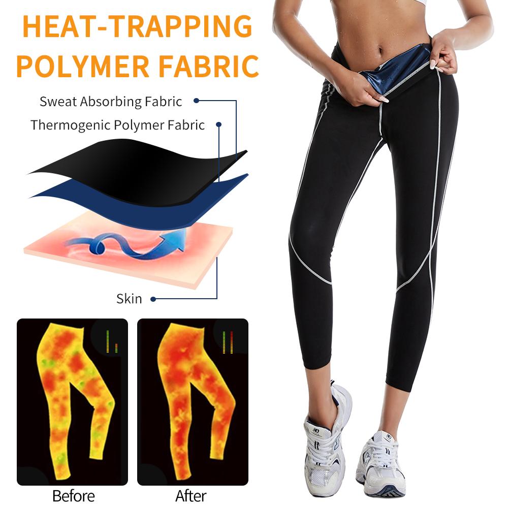 Женские леггинсы для сауны, спортивные штаны, леггинсы для похудения, корректирующее белье, тренажер для талии, формирователь тела, беговые упражнения, компрессионные брюки для похудения