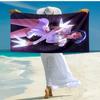 1pc KPop Demon Hunters ZOEY1 Beach Towel, Comfortable and Thick, and Swimming/Bath/Picnic/Camping Towel, Suitable for Seaside Beaches