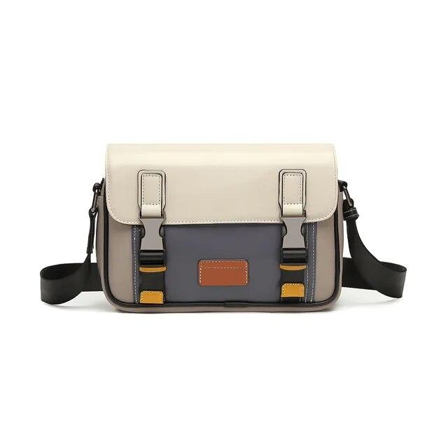 2024 Men's New Stitching Color Trend Small Square Bag Fashion Casual Large Capacity Crossbody Bag Man's Aesthetic Sling Shoulder