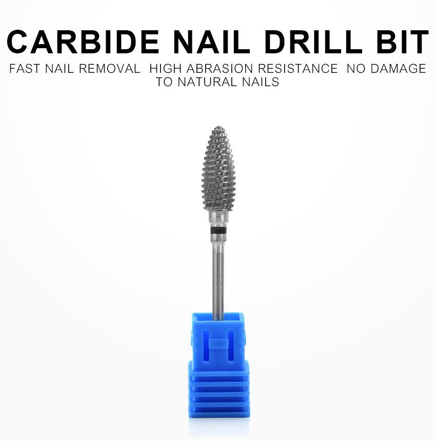 kads Твердосплавные сверла для ногтей, электрическая маникюрная машина, вольфрамовые фрезы для ногтей, маникюрные инструменты для сверл для ногтей