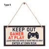Boys Girls Game Ornaments Gaming Room Sign Wood Plaque I'm Gamer Do Not Disturb Hanging Pendant