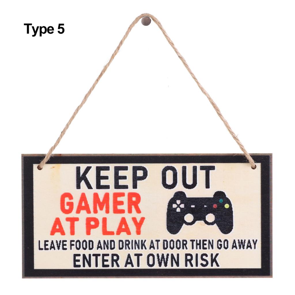 Boys Girls Game Ornaments Gaming Room Sign Wood Plaque I'm Gamer Do Not Disturb Hanging Pendant