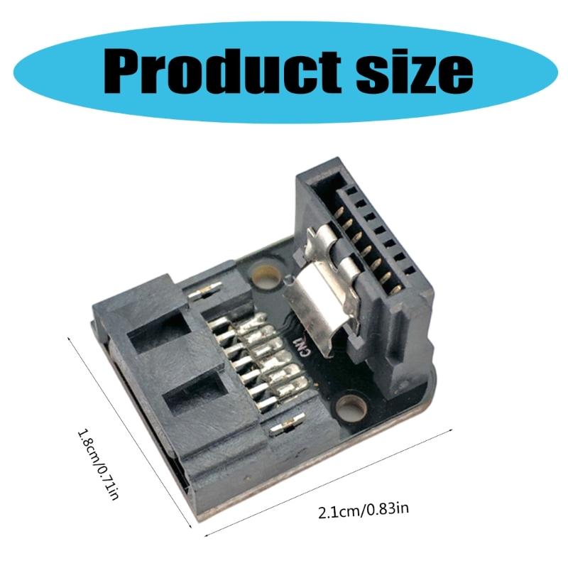 Адаптер SATA 7Pin (мама) к 7Pin (папа) угловой 90 градусов для материнских плат настольных ПК, SSD, HDD