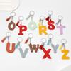 Tassel Alphabet Car Key Buckle Key Ring Business Key Holder PU 26 Letter Key Chain  Gift