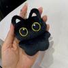 Cute Plush Black Cat Keychain Cartoon Soft Stuffed Doll Toy For Women Girls Bag Pendant Ornament Car Keyring Children Gifts
