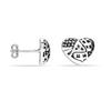SMALL 925 Sterling Silver Jewelry Heart Stud Earrings for Teen Women