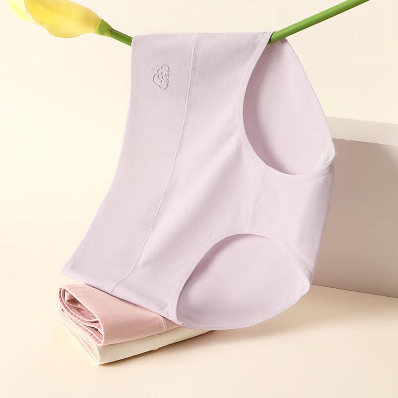 Fenteng Women's High-Waist Cotton Antibacterial Panties (3-Pack)