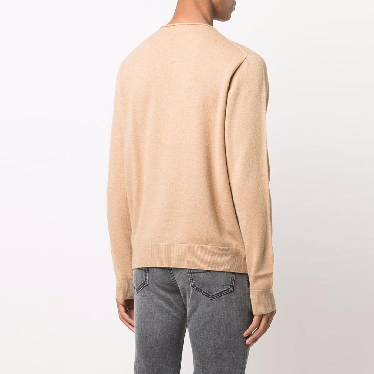 Polo Ralph Lauren FW21 вышитый логотип круглый вырез свитер мужской свитер коричневый 710849451-003