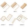 Frame DIY Accessories Doll House Supplies Unpainted Furniture Miniature Gate Dollhouse Door Window