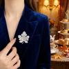 Metal Sequin Leaf Brooch Trendy Jewelry Maple Leaf Pin Corsage Decoration  Clothing Jewelry
